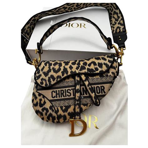 dior saddle leopard